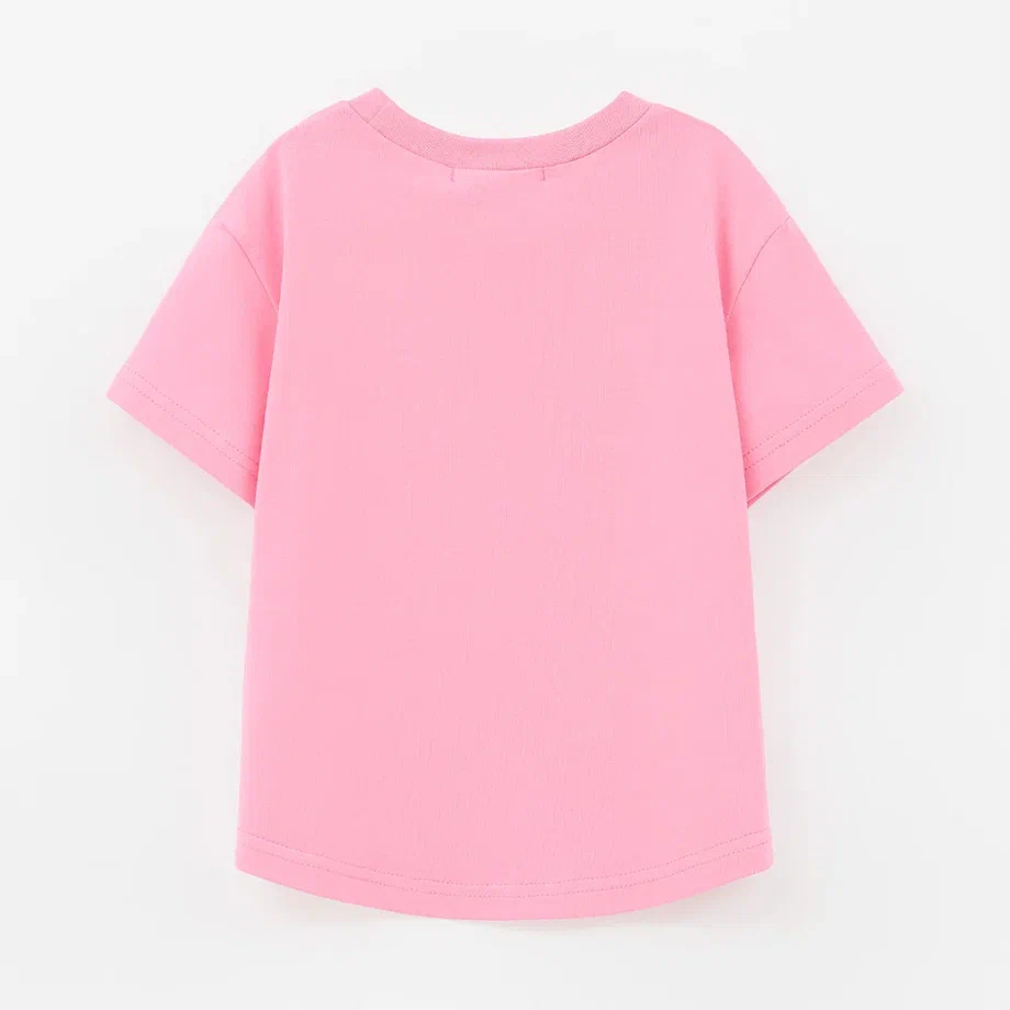 Розовая дизайнерская футболка для девочки купить
