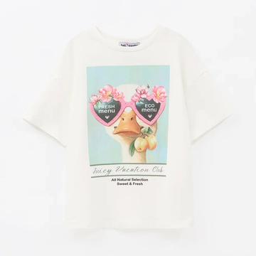 Стильная молочная футболка для девочки купить в Иваново