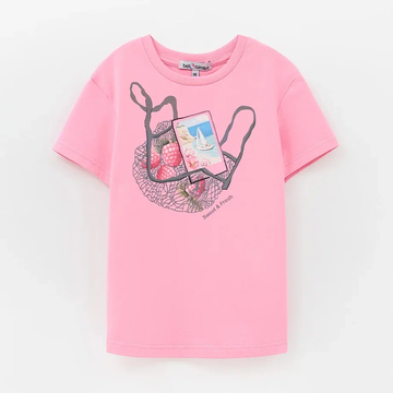 Розовая дизайнерская футболка купить в Иваново