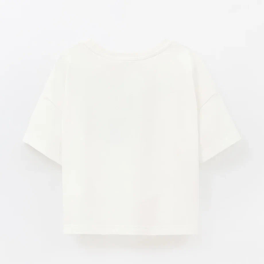 Молочный укороченный топ для девочки купить