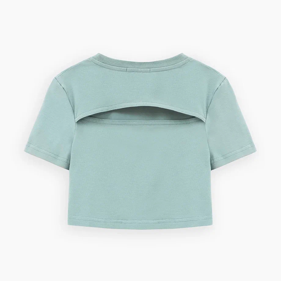 Мятный укороченный топ для девочки купить