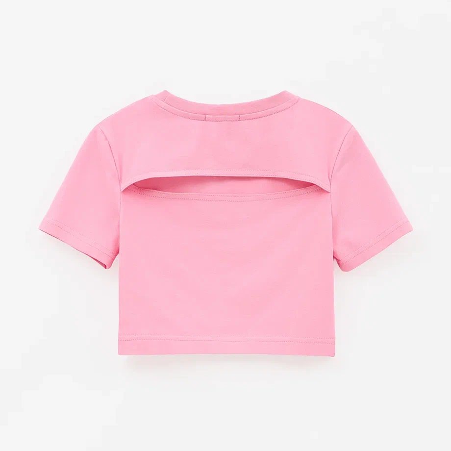 Розовый укороченный топ для девочки купить