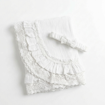 Плед на выписку «Мелисса» молочный купить в Иваново