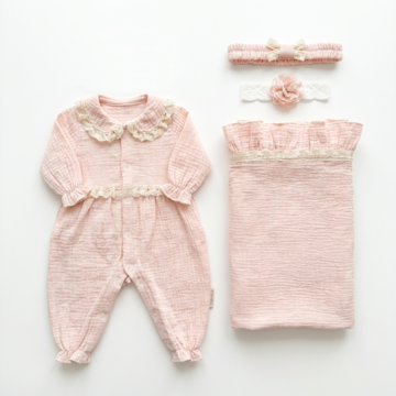 Комплект на выписку «Парфе» светло-розовый купить в Иваново